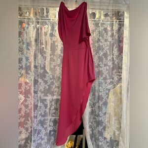 Elliatt New W/O Tags Andrea One Shoulder Pink Gown Size Small Never Worn Satin